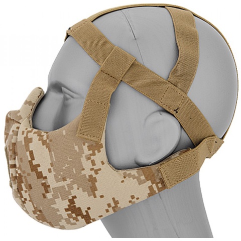 Airsoft V5 Conquerors Lower Half Face Mask - DIGITAL DESERT