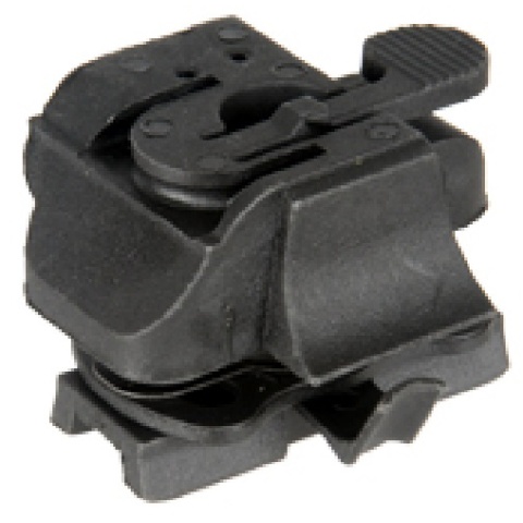 Lancer Tactical Airsoft FAST Helmet 90-Degree Light Mount - BLACK
