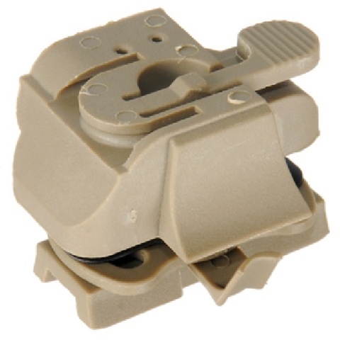 Lancer Tactical Airsoft FAST Helmet 90-Degree Light Mount - TAN