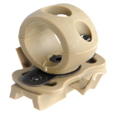 Lancer Tactical Airsoft FAST Helmet 20mm Rail Flashlight Clamp - DE