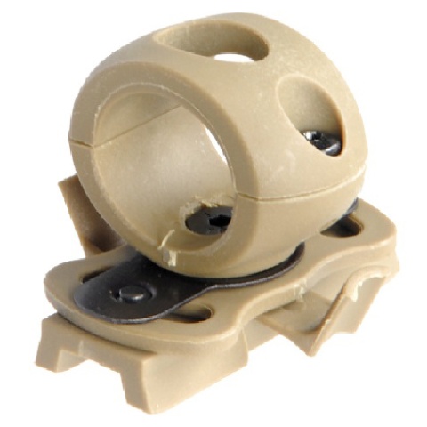 Lancer Tactical Airsoft FAST Helmet 20mm Rail Flashlight Clamp - DE