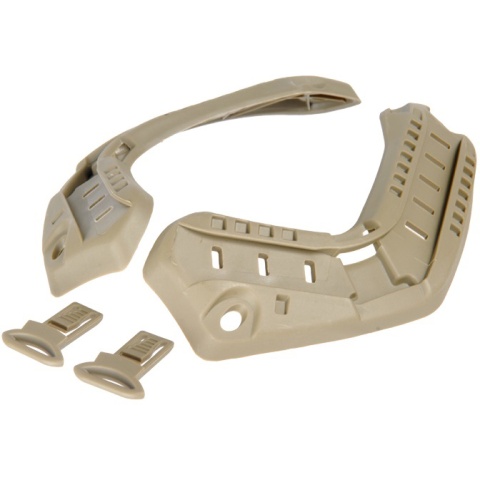 Lancer Tactical Airsoft ARC Rail Set for FAST Helmet - DARK EARTH