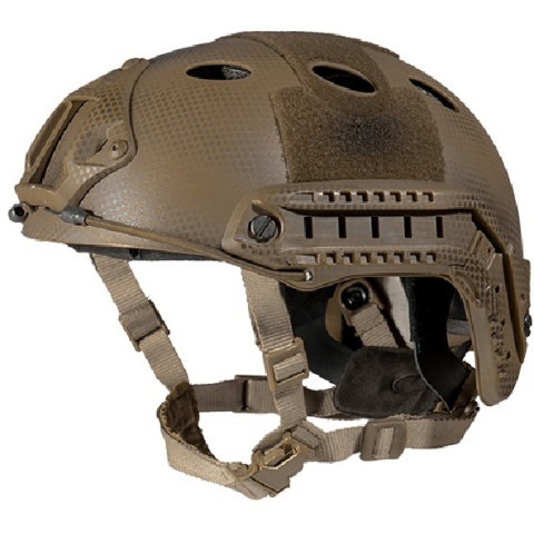 Lancer Tactical Airsoft FAST PJ Type Safety Helmet w/ Mount and Rails