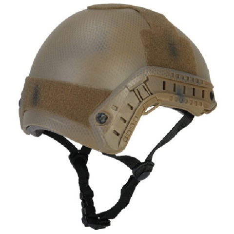 Lancer Tactical Airsoft Basic Ballistic Type Helmet w/ Visor-DE-MED