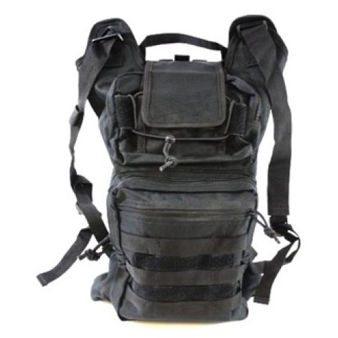 AMA Folding Backpack w/ MOLLE Webbing - BLACK