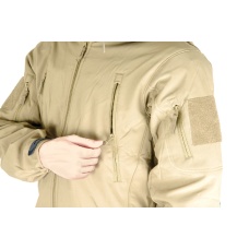 Lancer Tactical Airsoft Soft Shell Jacket w/ Hood - TAN