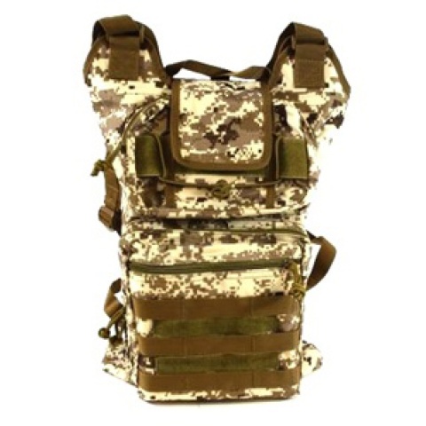 AMA Folding Backpack w/ MOLLE Webbing - DIGITAL DESERT TAN