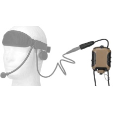 Lancer Tactical Airsoft PTT 2-Radio Connection - Midland Version