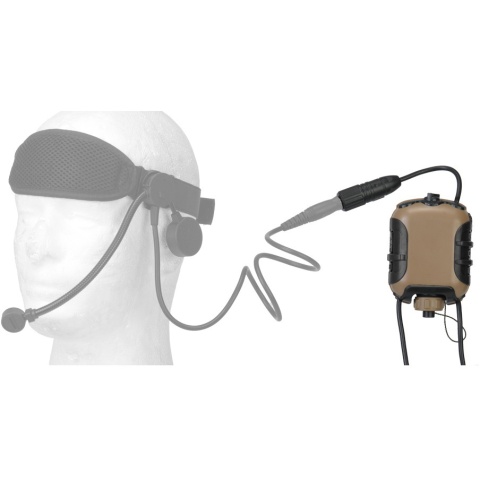 Lancer Tactical Airsoft PTT 2-Radio Connection - Midland Version