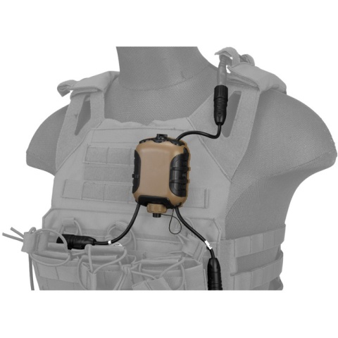 Lancer Tactical Airsoft PTT 2-Radio Connection - Midland Version