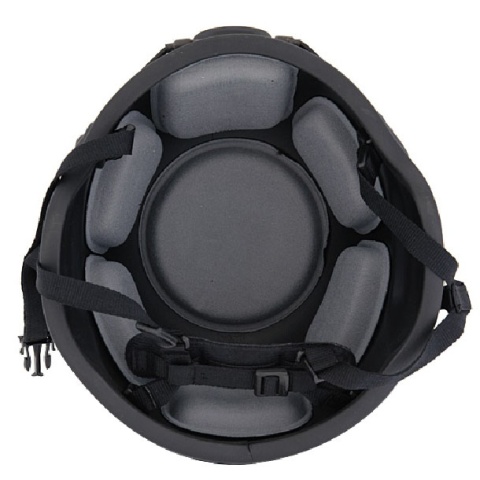 Lancer Tactical ACH MICH 2000 Airsoft Helmet with Side Rail - BLACK