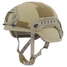 Lancer Tactical ACH MICH 2000 Airsoft Helmet with Side Rail - TAN