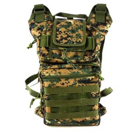 AMA Folding Backpack w/ MOLLE Webbing - DIGITAL WOODLAND CAMO
