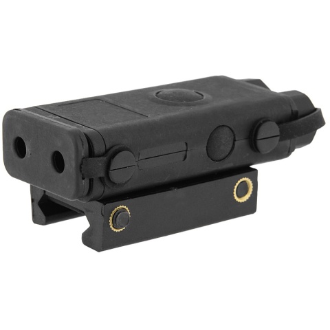 Lancer Tactical Airsoft PEQ-10 Flashlight and Red Laser Combo P10 Box - BLACK