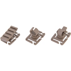 UK Arms MOLLE System Accessory Clips Kit - DARK EARTH