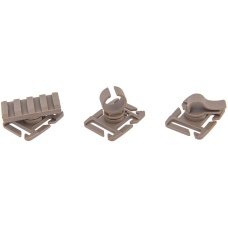 UK Arms MOLLE System Accessory Clips Kit - DARK EARTH