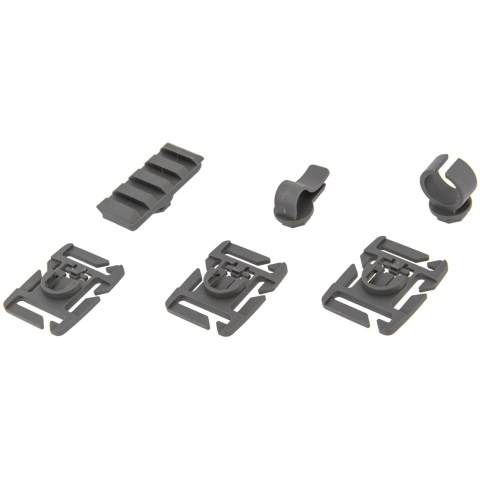 UK Arms MOLLE System Accessory Clips Kit - FOLIAGE GREEN