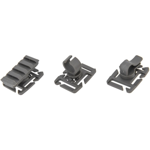 UK Arms MOLLE System Accessory Clips Kit - FOLIAGE GREEN