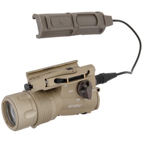 UK Arms M720V Quick Detach Weapon Light with Remote Switch - TAN