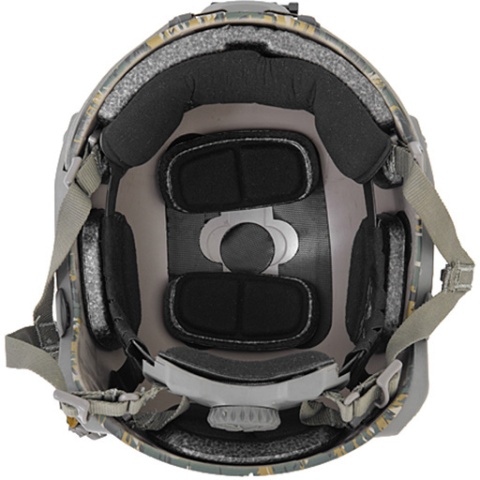 Lancer Tactical Airsoft Adjustable Maritime Helmet (MEDIUM) - WOODLAND CAMO