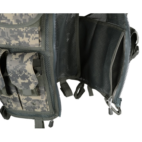 AMA Airsoft Cross-Draw Military Vest w/ Tactical Belt - ACU
