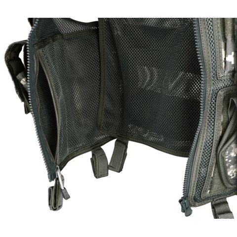 AMA Airsoft Cross-Draw Military Vest w/ Tactical Belt - ACU
