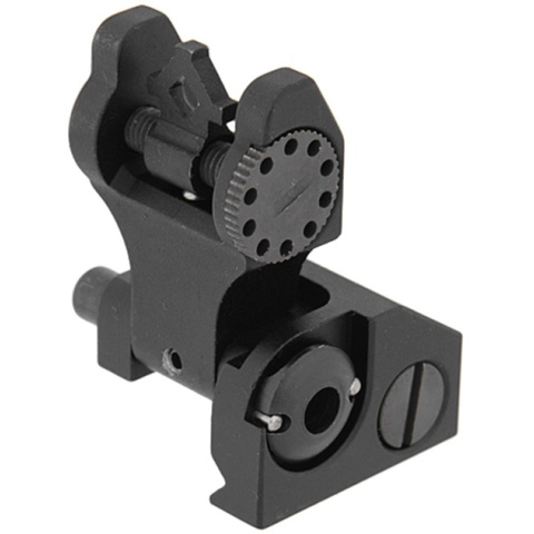UK Arms Airsoft Battlesight Folding Rear Sight - BLACK