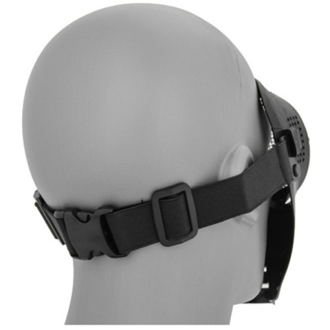 UK Arms Face Mask w/ Metal Mesh Eye Protection - BLACK