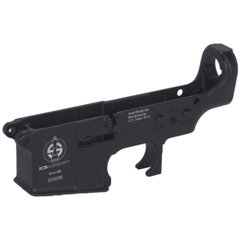 ICS Airsoft M4/M16 Series AEG Lower Receiver w/ ICS Logo - BLACK