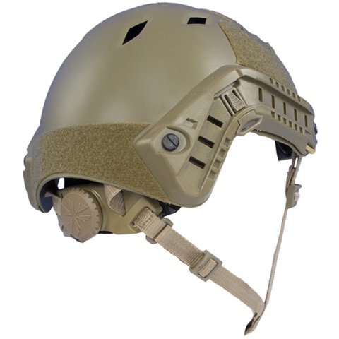 Firepower Airsoft Base Jump Style Helmet w/ Accessory RIS - TAN - DISCONTINUED