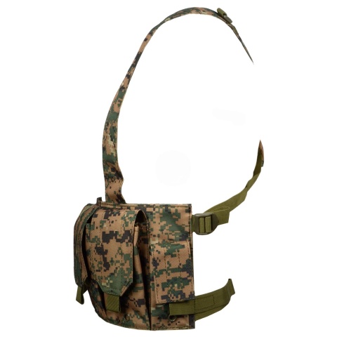 AMA 600D Rugged 6 Magazine Pouch Tactical Chest Rig - DIGITAL WOODLAND