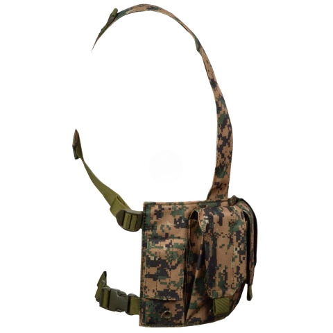AMA 600D Rugged 6 Magazine Pouch Tactical Chest Rig - DIGITAL WOODLAND