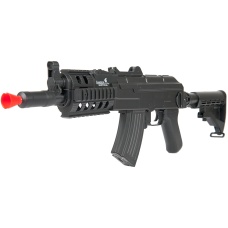 Lancer Tactical Tactical AK74U AEG w/ Full RIS Handguard - BLACK