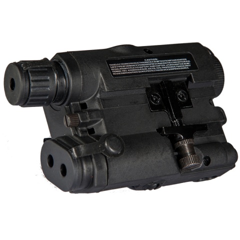 Lancer Tactical PEQ-15 Battery Case and Red Laser Designator - BLACK