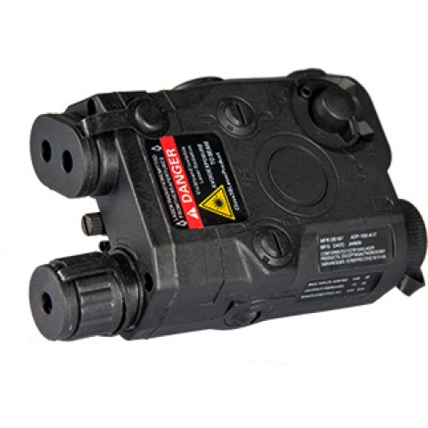 Lancer Tactical PEQ-15 Battery Case and Red Laser Designator - BLACK