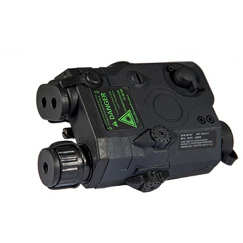 Lancer Tactical PEQ-15 LA-5 Battery Case w/ Green Laser Designator - BLACK