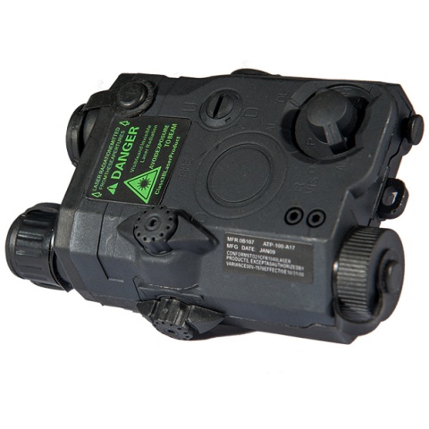 Lancer Tactical PEQ-15 LA-5 Battery Case w/ Green Laser Designator - BLACK
