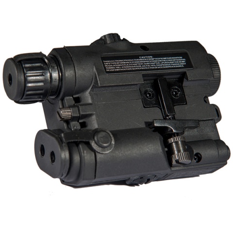Lancer Tactical PEQ-15 LA-5 Battery Case w/ Green Laser Designator - BLACK