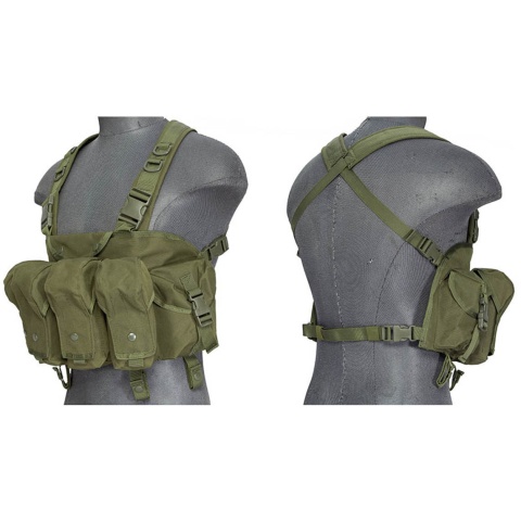 Lancer Tactical AK Airsoft Chest Rig - OD GREEN