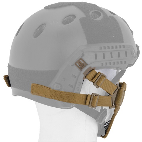 UK Arms Airsoft Tactical Metal Mesh Half Mask Helm Vers - OLIVE DRAB