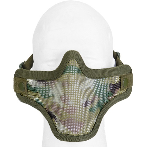 UK Arms Airsoft Tactical Metal Mesh Half Mask - MODERN CAM