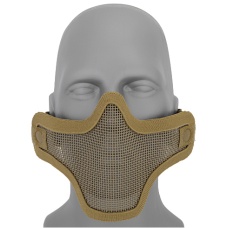 UK Arms Airsoft Tactical Metal Mesh Half Mask - TAN