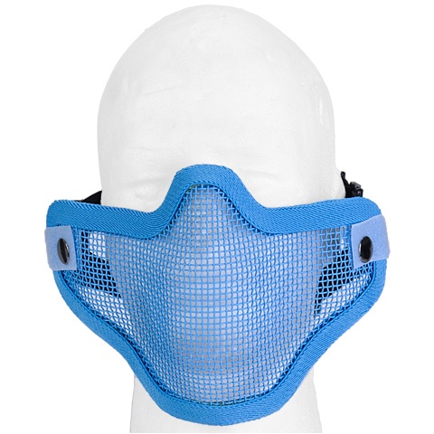 UK Arms Airsoft Tactical Metal Mesh Half Mask - BLUE