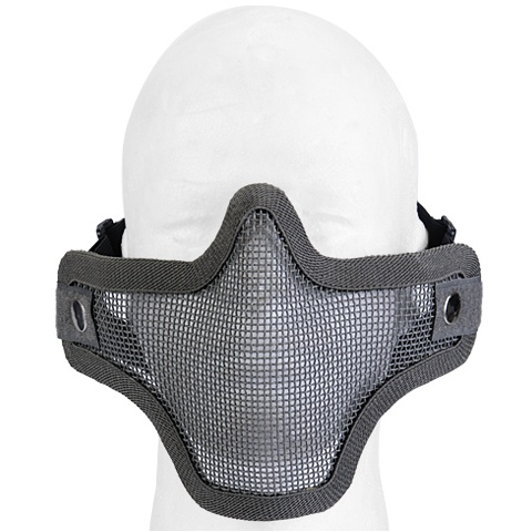 UK Arms Airsoft Tactical Metal Mesh Half Mask - GRAY