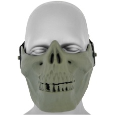 UK Arms Airsoft Tactical Skull Lower Half Face Mask - GREEN