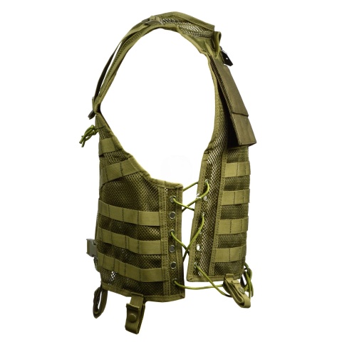 AMA 600D MOLLE Mesh Airsoft Vest - OD GREEN