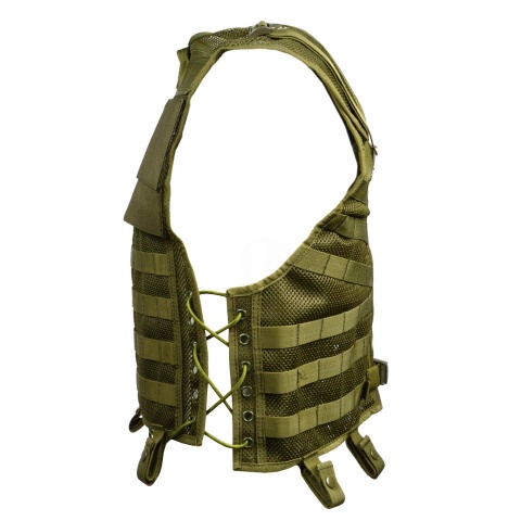 AMA 600D MOLLE Mesh Airsoft Vest - OD GREEN