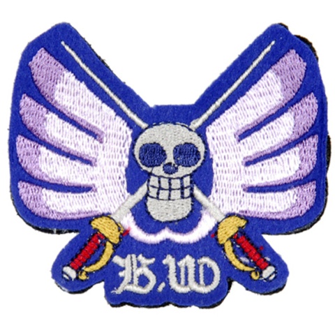 UK Arms Airsoft Hook and Loop Base Baroque Works Patch - BLUE/WHITE