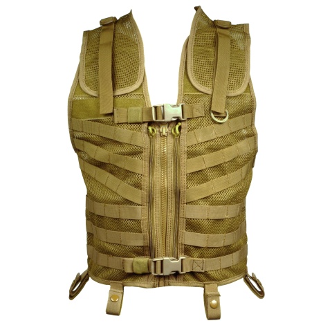 AMA 600D MOLLE Mesh Airsoft Vest - COYOTE TAN