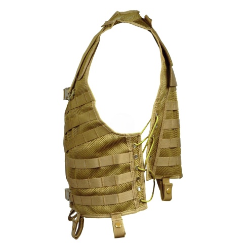 AMA 600D MOLLE Mesh Airsoft Vest - COYOTE TAN